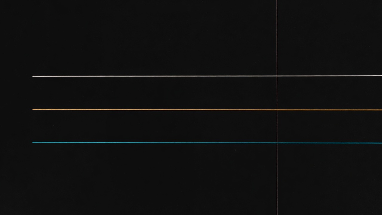 Three geometric lines intersecting on dark background