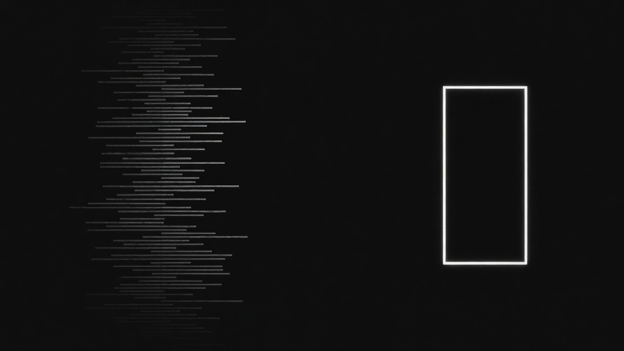 Dissolving data lines versus solid geometric form